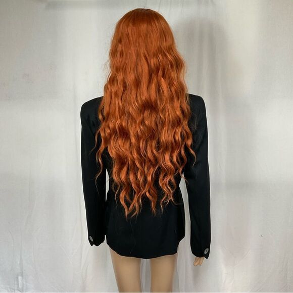 VTG Alan Austin Women's Black 100% Wool Classic Blazer Jacket Italy S - Picture 8 of 15